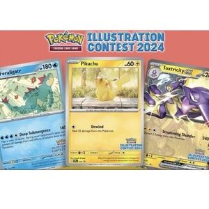 2024 Pokemon Illustration Contest Sealed Promo 3 Card Pack New